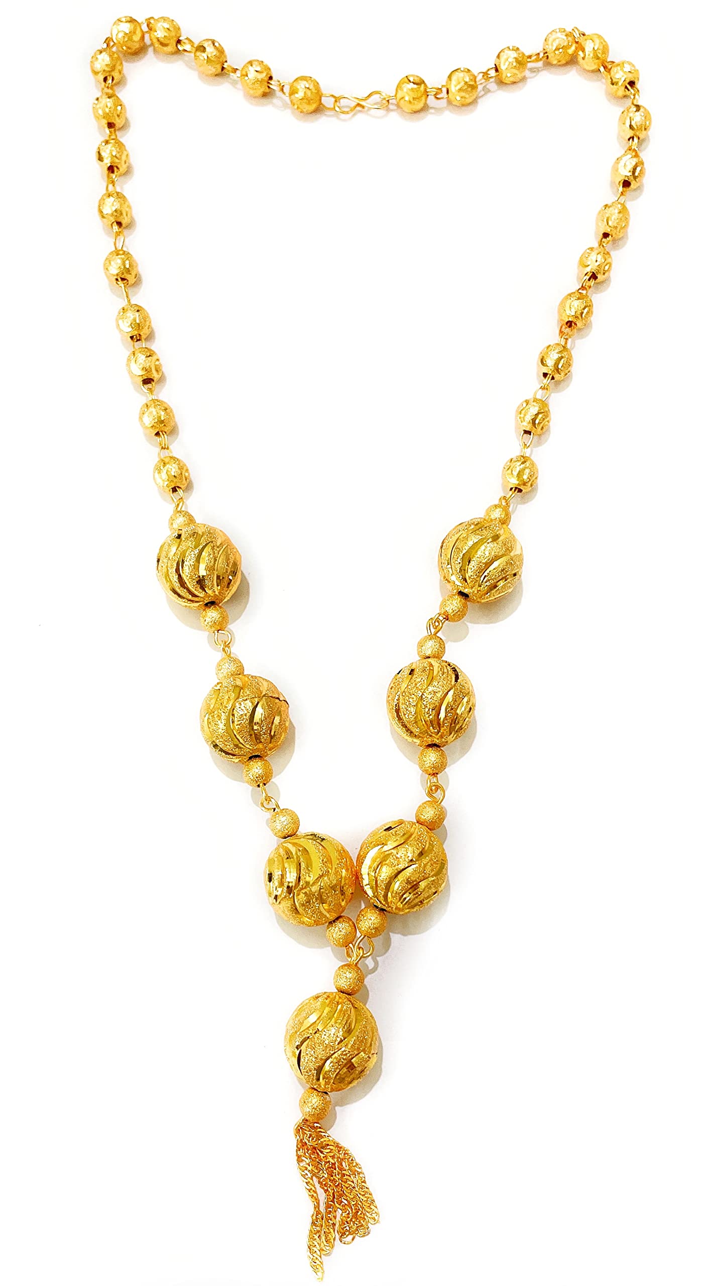 SMARNN Gold Plated 26 inches Matar Mala Long Chain for Women (B07Y2W54RG) Amazon Price History, Amazon Price Tracker