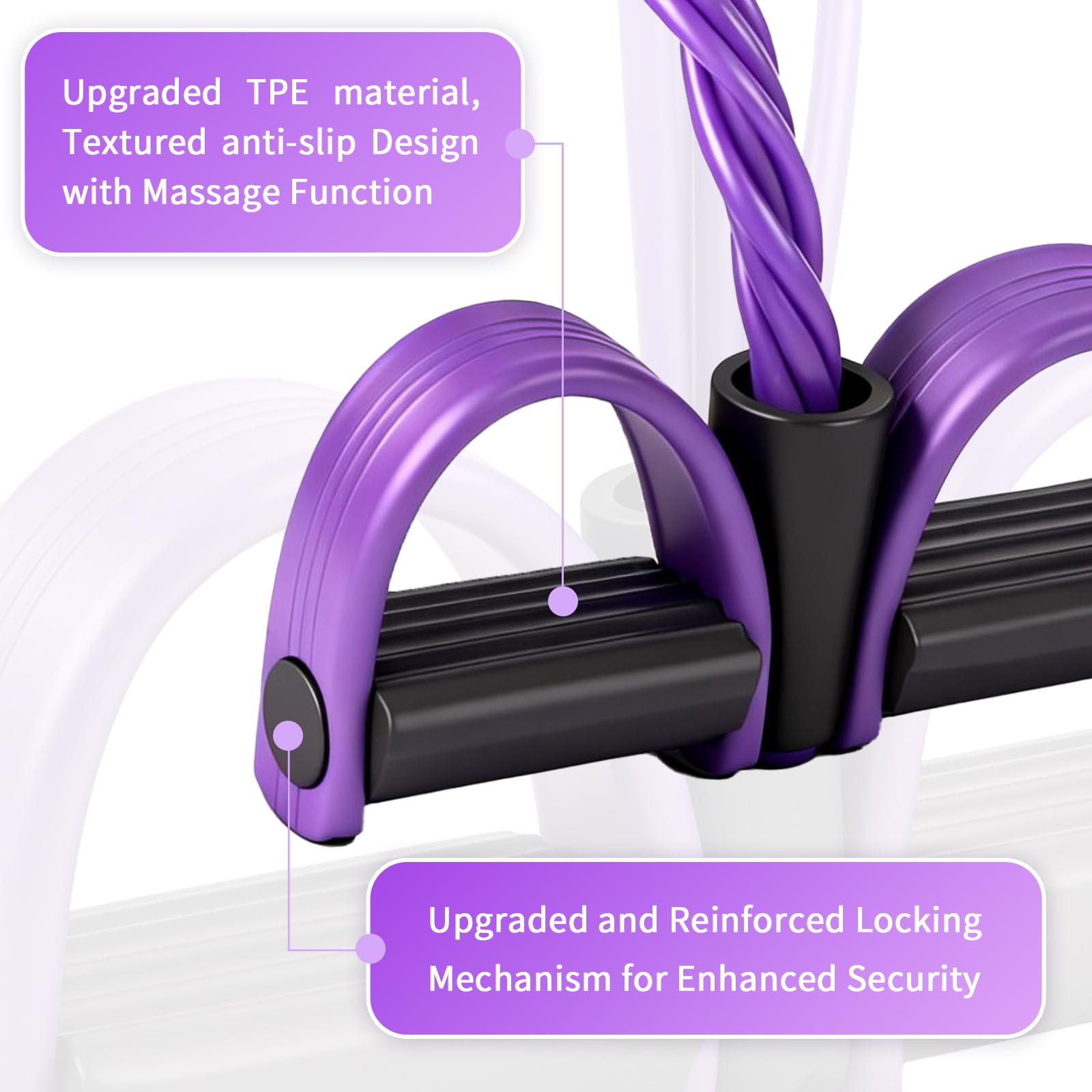 Multifunction Tension Rope, 6-Tube Elastic Yoga Pedal Puller Resistance Band, Natural Latex Tension Rope Fitness Equipment, for Abdomen/Waist/Arm/Leg Stretching Slimming Training — Amazon image 3