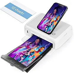 HPRT CP4000L Impressora fotográfica de sublimação térmica portátil para iPhone/Android/laptop/MacBook, impressão de vídeo AR