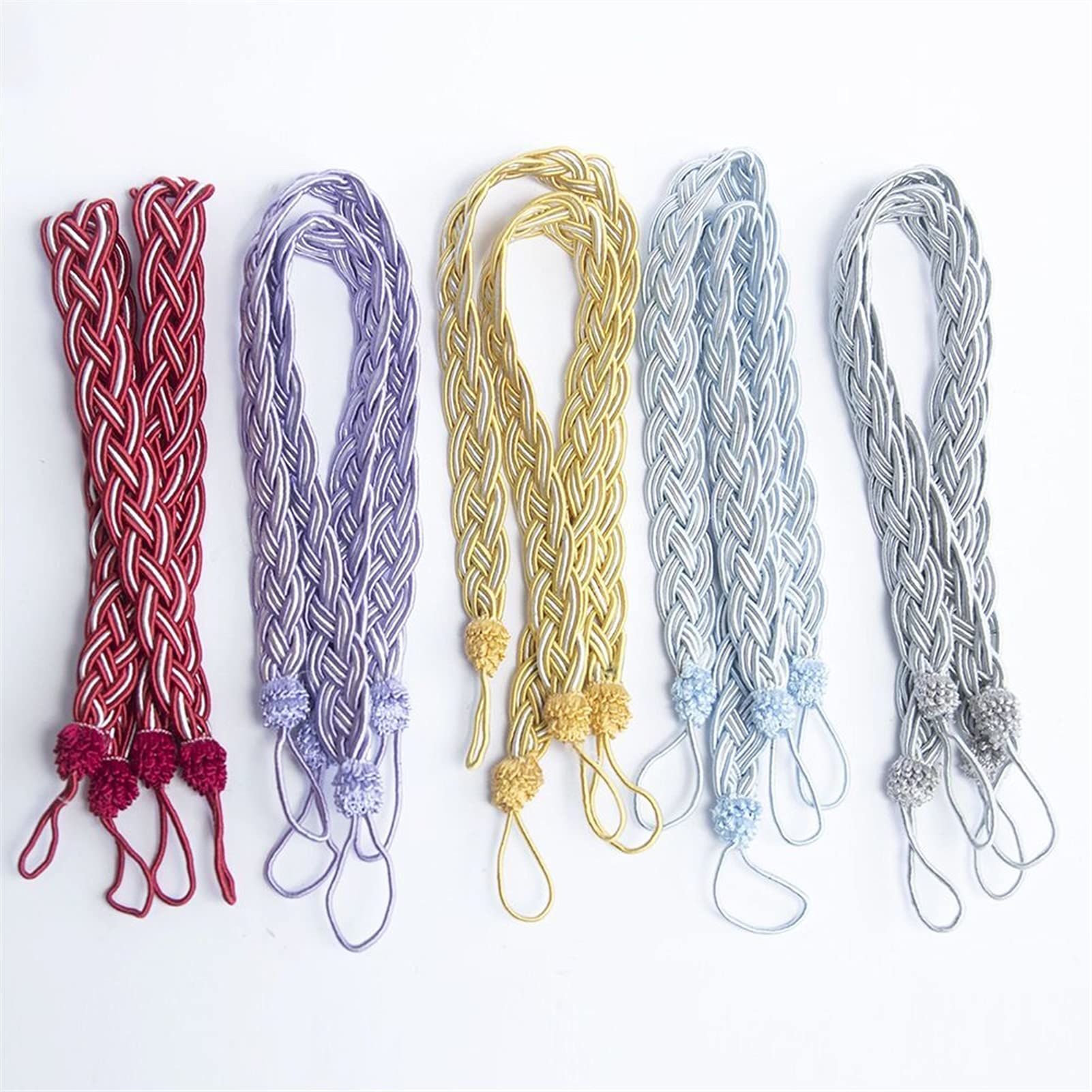 Alzapaños para cortinas, 9 piezas, correas tejidas hechas a mano para soportes de cortinas, accesorios decorativos para el hogar