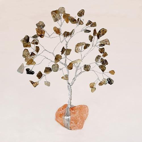 Miniatura 6 de REAL-GEMS Árbol de cristal de chakra cornalina natural con base de amatista violeta con propiedades curativas, bonsái Feng Shui árbol de dinero para