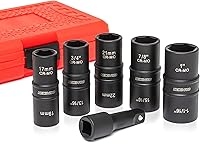 Vista 7 de NEIKO 02281B Juego de llaves de vaso de impacto de 1/2 pulgada 4 piezas SAE y MM Barra de extensión de 3 pulgadas Acero Cr-Mo Servicio