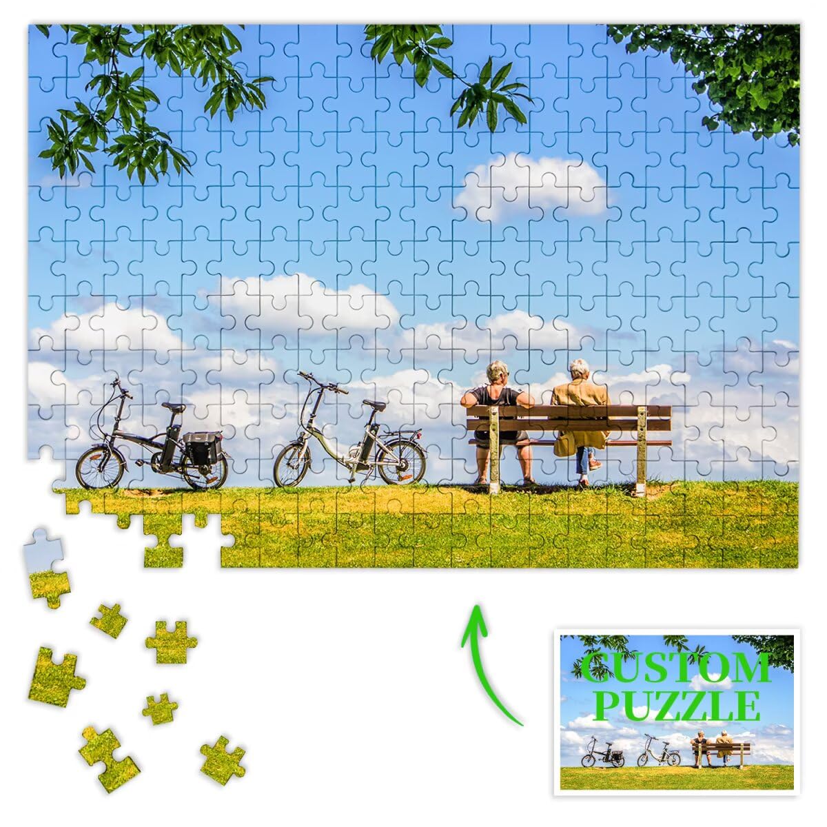 LANZOL Personalised Jigsaw Puzzle Custom Photo, 500 Pieces Pets, Portraits, Landscapes Image Ideas Gifts for Family Friend Loved (Vertical 52x38CM)