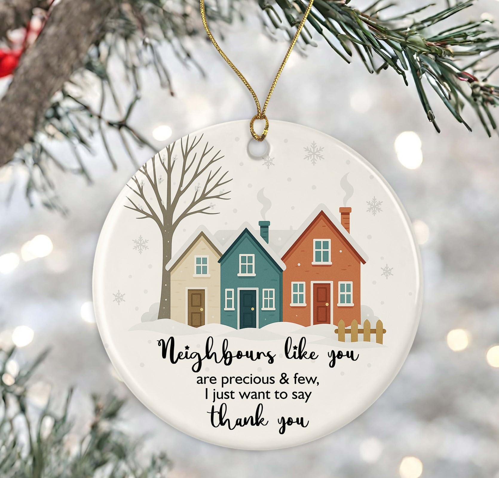 Cadeau de Noël pour voisin : décoration Neighbours Like You pour sapin