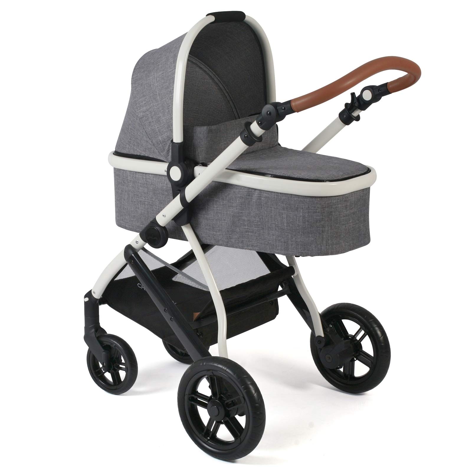 CHIC 4 BABY 177 21 - Passeggino combinato Torre, set con navicella, seggiolino sportivo e adattatore Maxi-Cosi, grigio