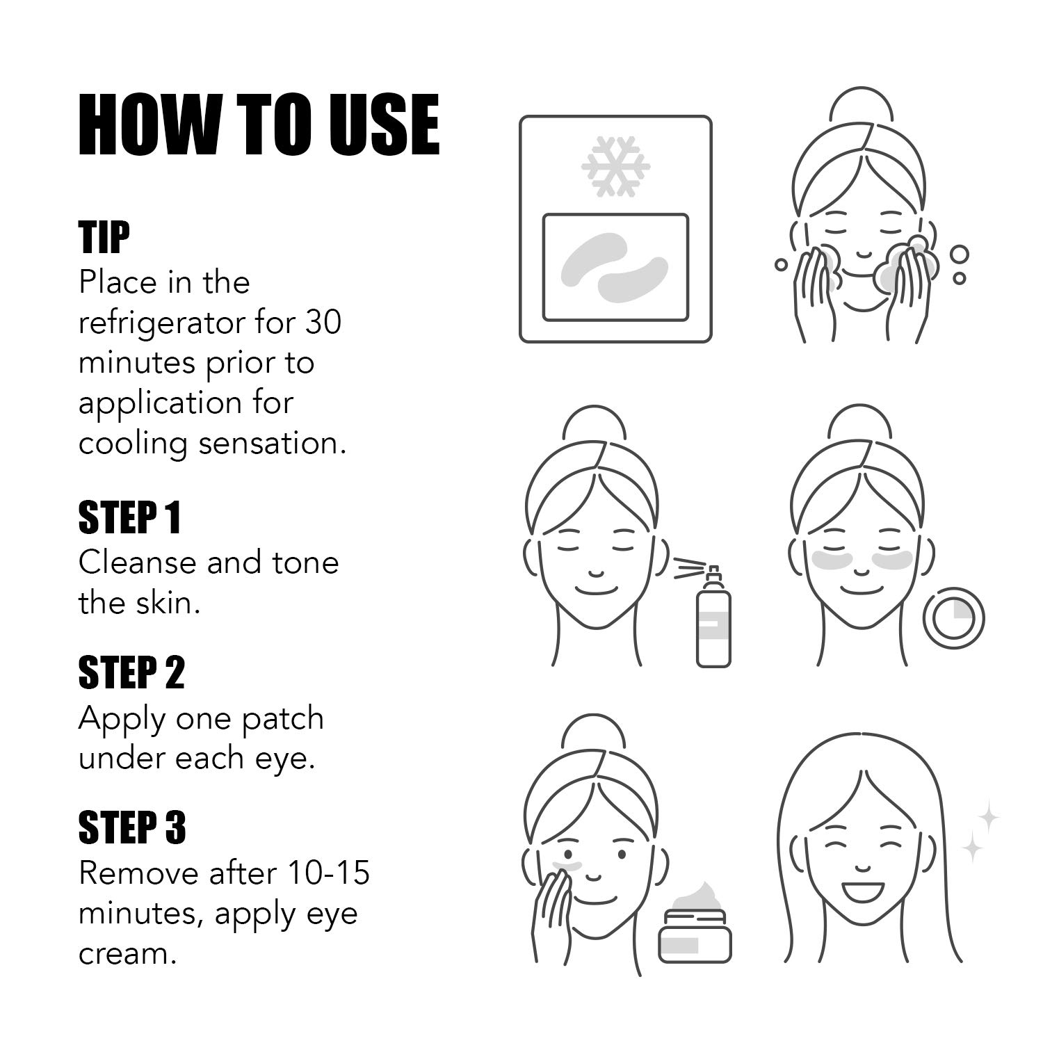 LAPCOS Collagen Eye Mask, (5 Pack) Under Eye Patches to Firm and Smooth the Delicate Eye Area, Treatment for Puffy Tired Skin, Korean Beauty Favorite : Beauty & Personal Care
