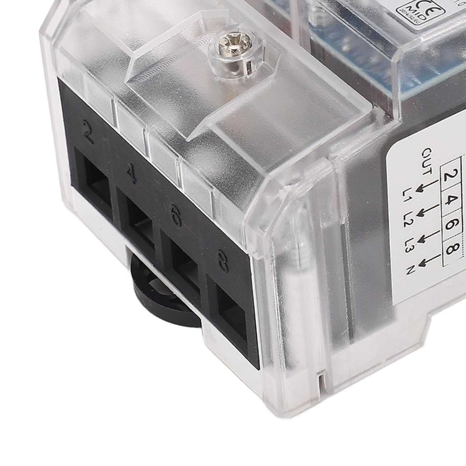 DTS6619 020 3 Phase 4 Wire Energy Meter, 10 to 100A 230 400VAC PC Flame Retardant DIN Rail Installation Electricity Meter, Heat Resist 3 Phase KW Meter