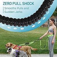 Vista 7 de Hands Free Dog Leash, Waist Bungee Leash for 2 Large Dogs, 6-8ft No-Tangle Heavy Duty Leashs(50-120 lbs)