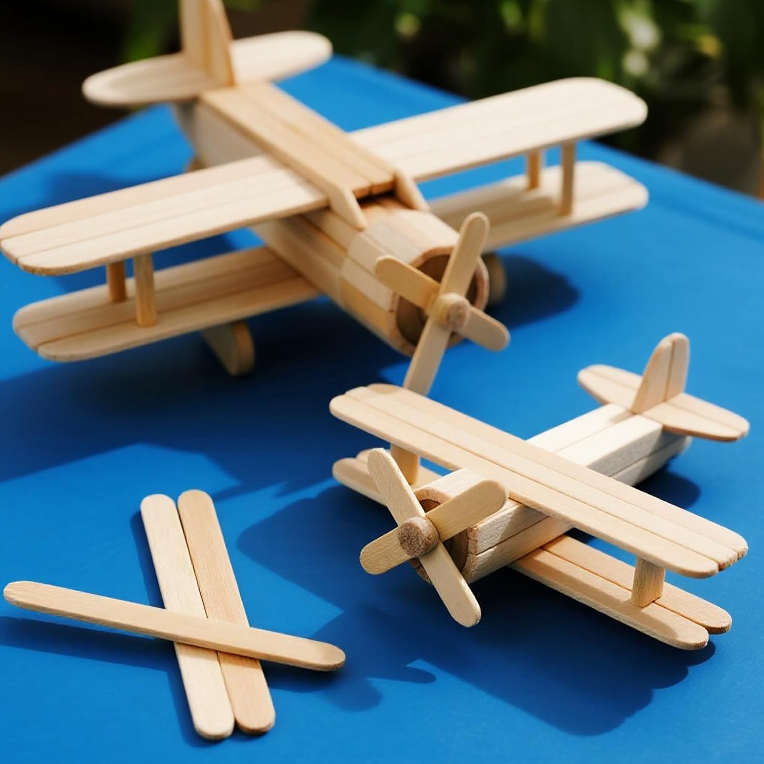 3000 Pieces Wood Craft Sticks, 4.5 Inch, Natural Color, Ice Cream Wooden Sticks for DIY Crafts, Waxing, and Art Projects