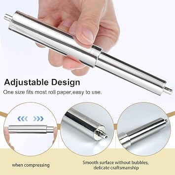2-Pack Spring Loaded Toilet Paper Roll Holder Replacement Rods – Plastic Spindle with Stainless Steel Spring, Heavy-Duty Easy Install Bathroom Accessories
