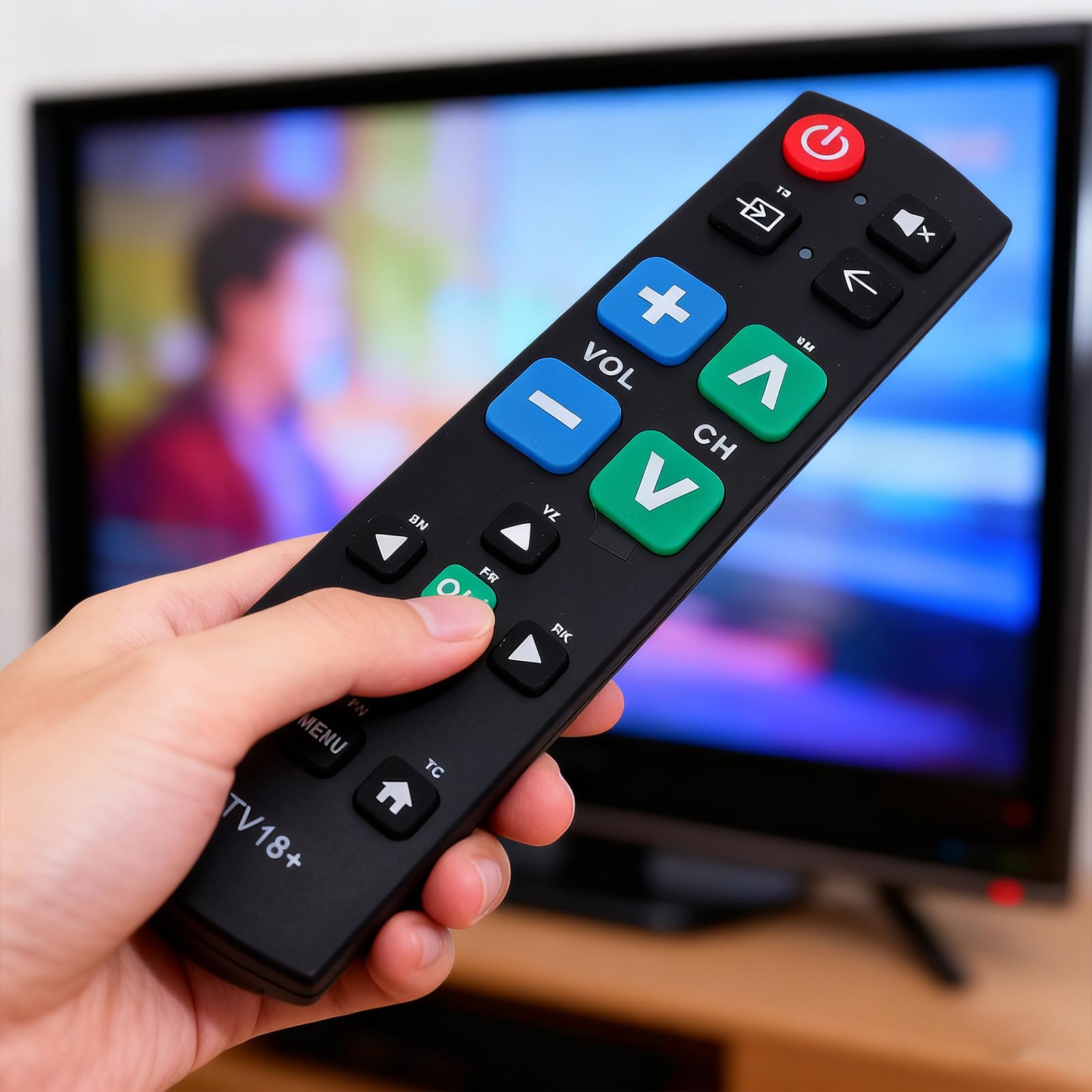 Uniwersalny Pilot do Telewizora Nie Wymaga Programowania, Zamiennik Telewizora, Duże Przyciski dla Seniorów i Osób Niedowidzących