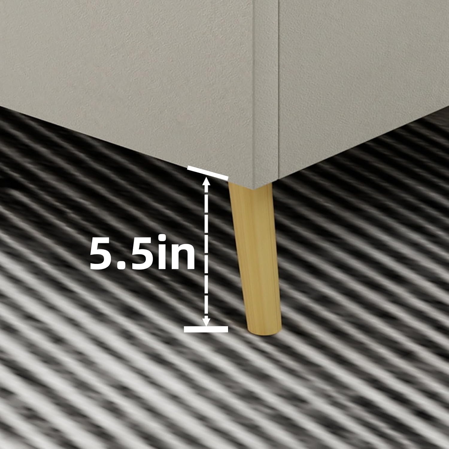 Full Size Platform Bed Frame, Full Size Bed Frame with Headboard, Velvet Bed with Sturdy Frame, No Box Spring Needed, Noise Free, Beige