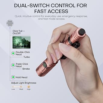 Edc タクティカル懐中電灯 充電式 デュアルモード 1200 高ルーメン ペン懐中電灯、デュアルスイッチポケット Led 懐中電灯、緊急時、キャンプ、自宅用の非常に明るい小型フラッシュライト