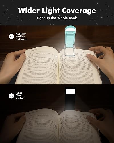 Miniatura 3 de REALSLIGHT Luz de libro recargable por USB para leer en la cama, lámpara LED con clip con función de memoria, luz de lectura con temporizador, 3