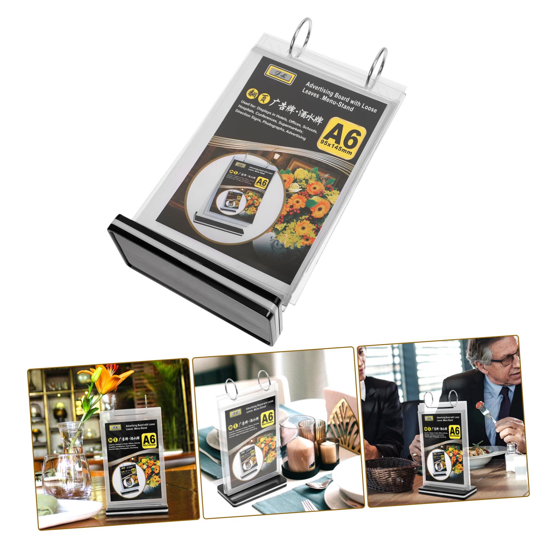 SHINEOFI 11piezas Soporte De Menú Vertical Con Base Para Restaurantes Exhibidor De Carteles y Anuncios Para Mesas Display Para Cafés y Celebraciones