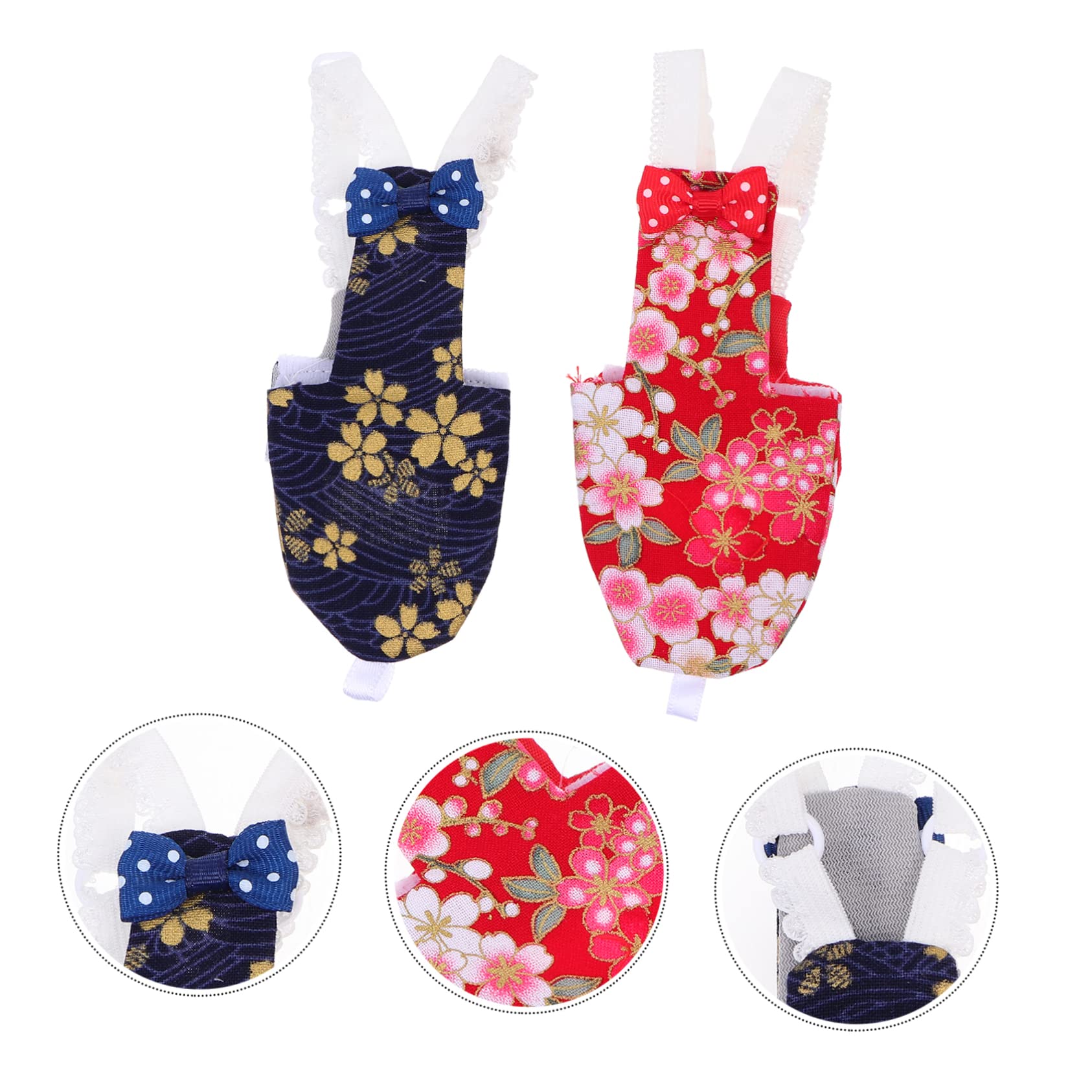 Housoutil 6piezas Pañal para Aves De Material Transpirable Diseño Floral para Periquitos y Color Negro y Rojo Práctico Accesorio para