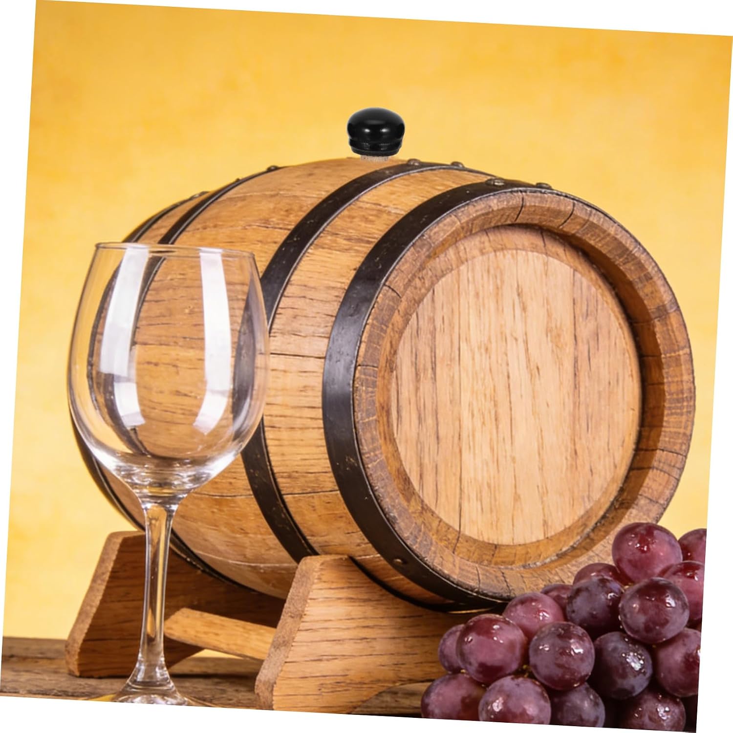 4pcs Black Wood Barrel Cork Plug for Wine Barrel Airtight and Quick Installation Wine Cellar Accessory for Spirits Aging
