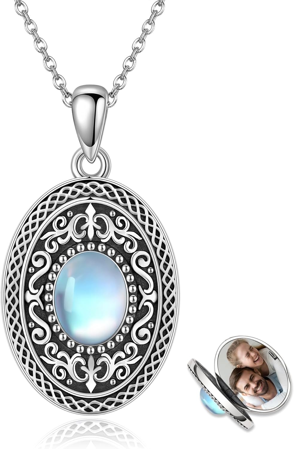 Photo Locket Necklace Heart Shaped Butterflies Custom Photo for women Personalized Engraved Picture Locket Pendant Necklace