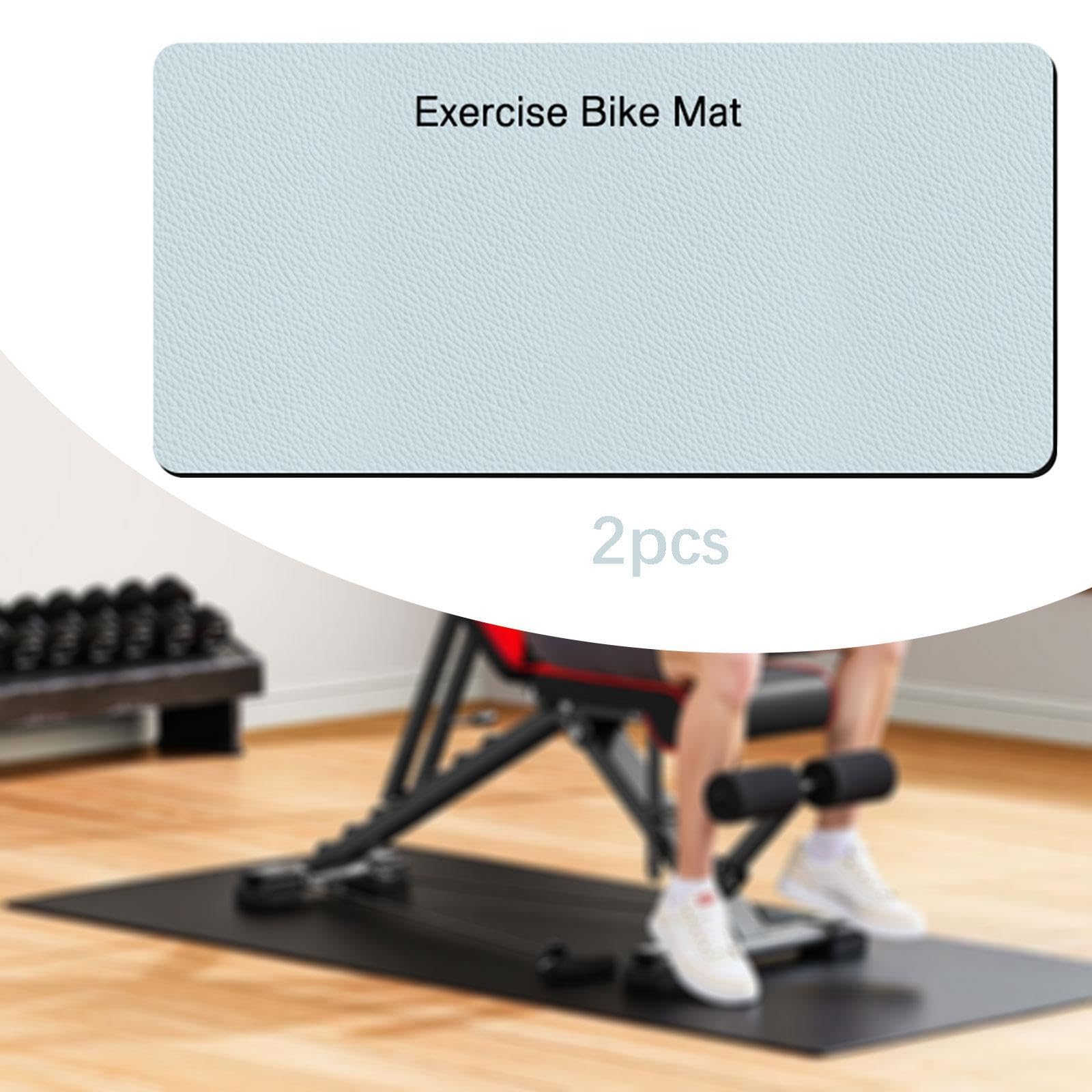 Alfombrilla para Bicicleta Estática, Alfombrilla de Entrenamiento para Ergómetro, Amortiguador, Alfombrilla para Cinta de Correr Y, 2 Piezas, Individual
