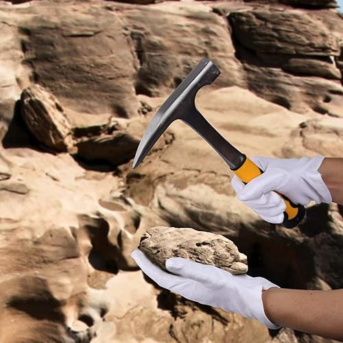 Miniatura 6 de KEILEOHO Paquete de 2 martillos de 32 onzas con mango antideslizante, martillo geólogo de acero de 11.8 pulgadas, martillo de mampostería forjado