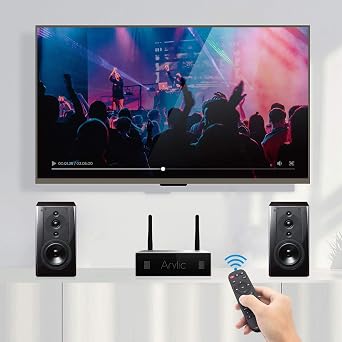 Arylic A50+ WiFi and Bluetooth Home Amplifier TPA3116 50+50W 24V DC/2.0 Stereo Channel, AirPlay DLNA, Multiroom/Multizone Sync, Integrated for 24bit 192 kHz HiFi Audio Stream Speakers