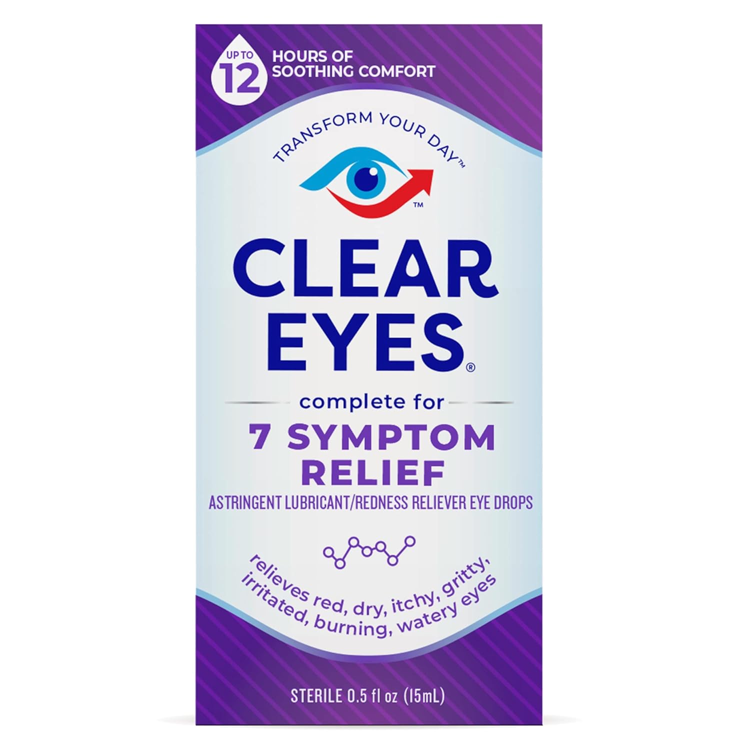 Clear Eyes 7 Symptom Relief Eye Drops 0 5 Fl Oz