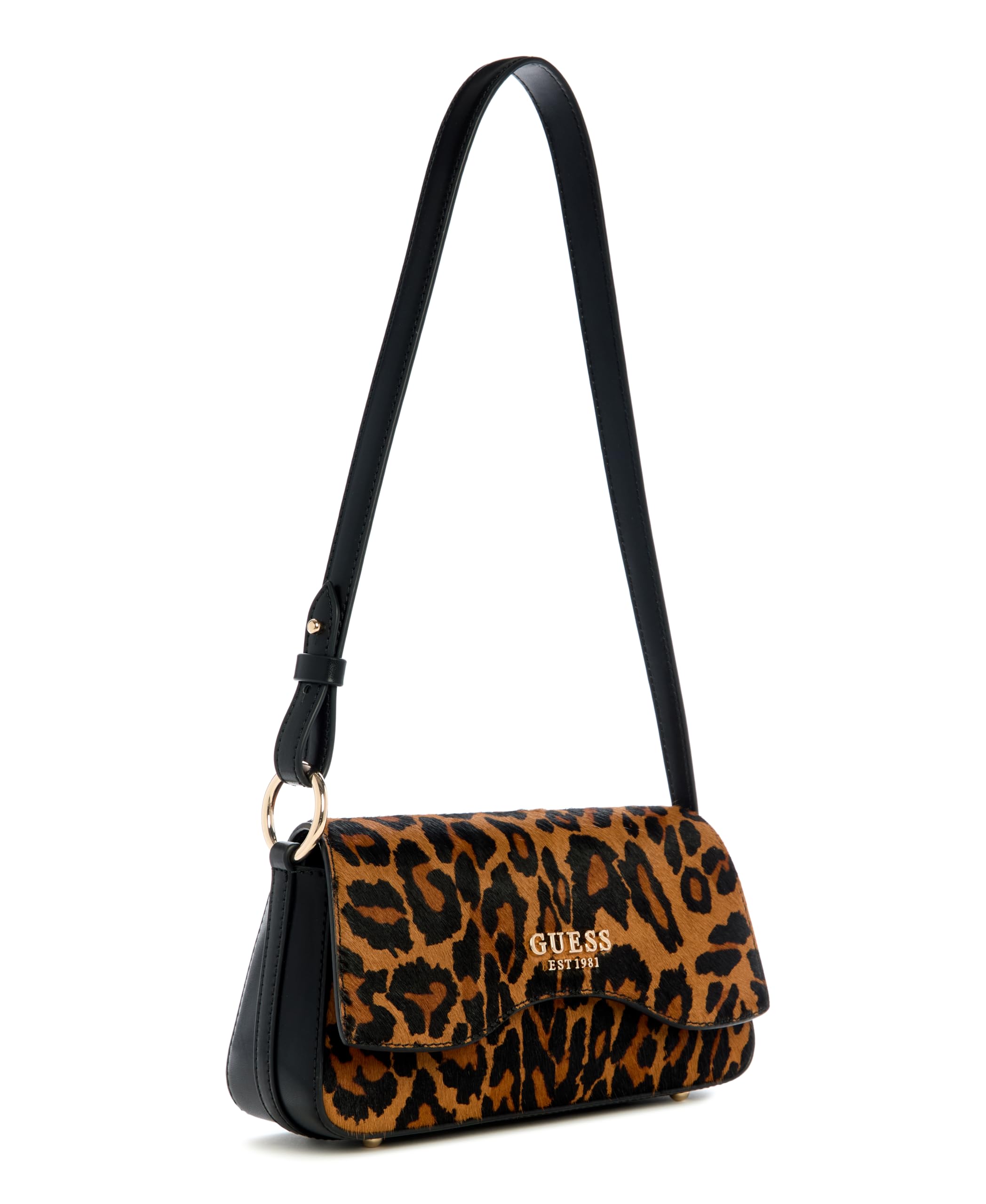 GUESS bolso de hombro Domitilla Flap Shoulder Bag Leopard marrón