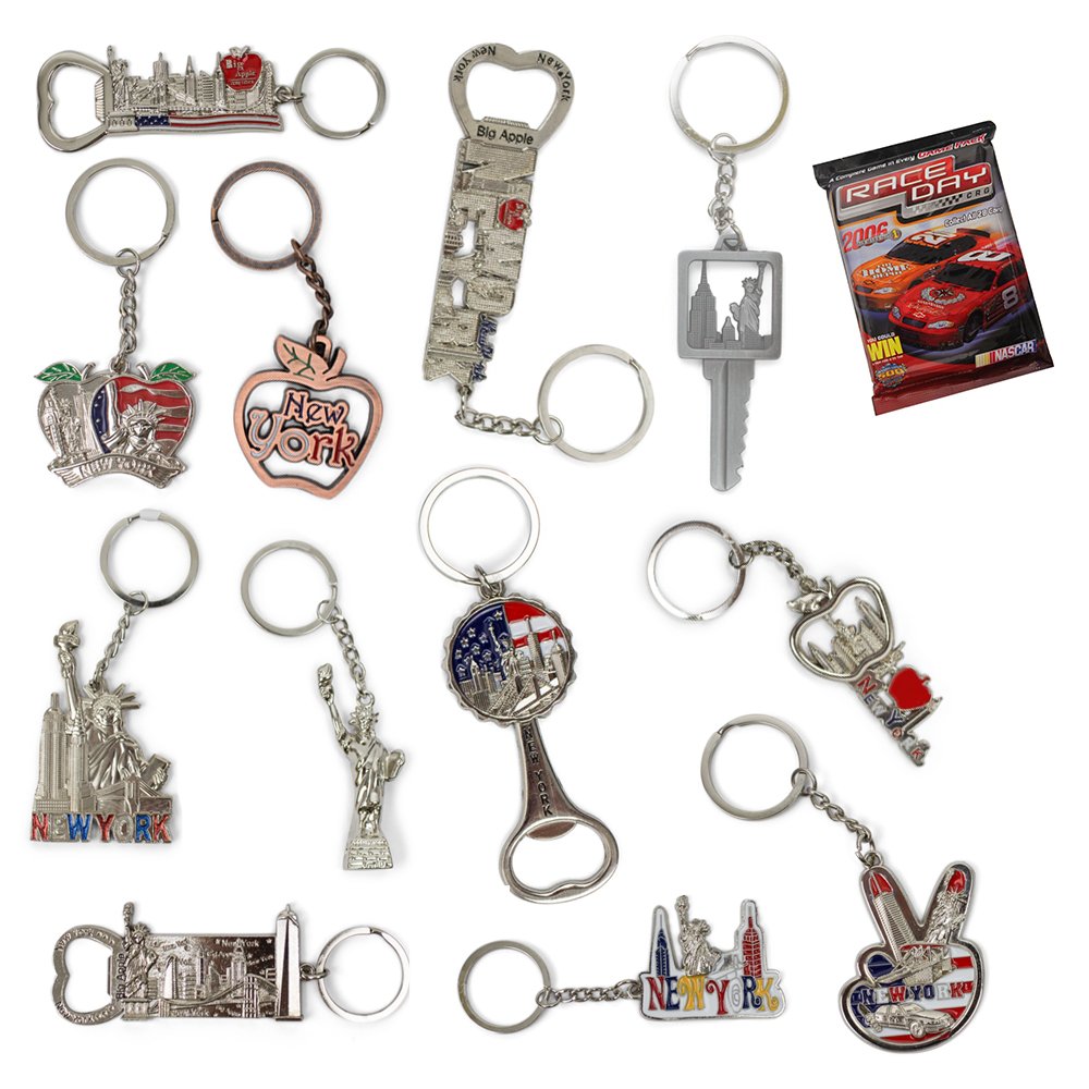 New York NYC Bundle Souvenir Metal Keychain 12 PackStatue Of Liberty