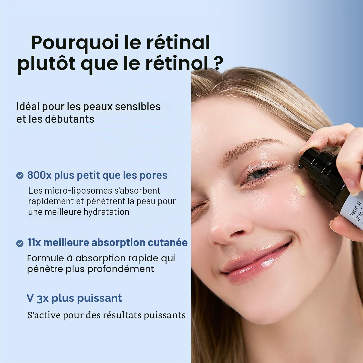 MEDITHERAPY Sérum Retinal Skin Booster, Adapté Aux Débutants, Anti-Âge, Rétinol Non Irritant Pour Le Visage Et Le Corps, Minimise Les Pores, Traitement Des Rides, 150 Ml, Jaune