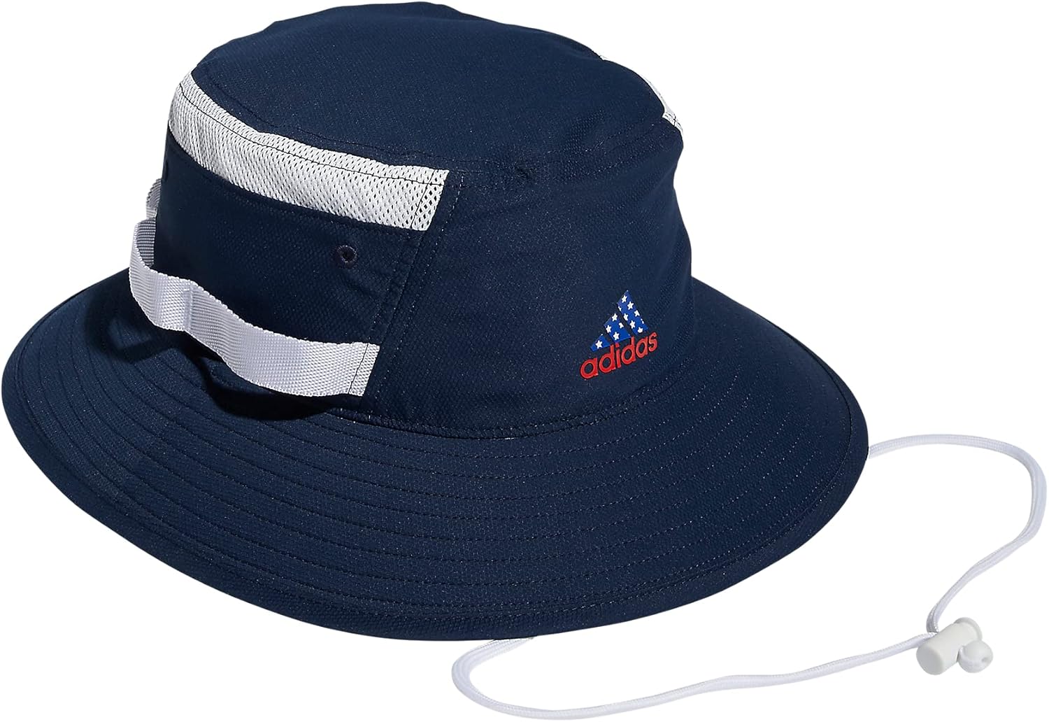 adidas Men's Victory 3 Bucket Hat, Collegiate Navy/White/Americana Stars AOP, LargeXLarge