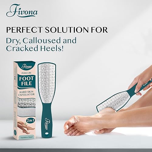 Miniatura 3 de Fivona Lima profesional para pies, removedor de callos para pies, escofina de pie de doble cara para talones secos, removedor de piel muerta,