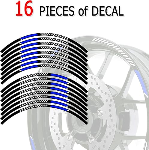 Miniatura 8 de Pegatinas para llantas exteriores de 17 pulgadas, compatibles con YZF R125 MT125 MT07 MT10 MT25 FZ25 MT03, color blanco