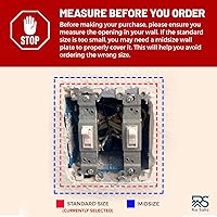 Vista 5 de Rio Salto BRASS Metal Gold Triple Rocker Light Switch Wall Plate or Outlet Cover Wall Plate Decorator Receptacle Wallplate Rocker Covers 3 Gang