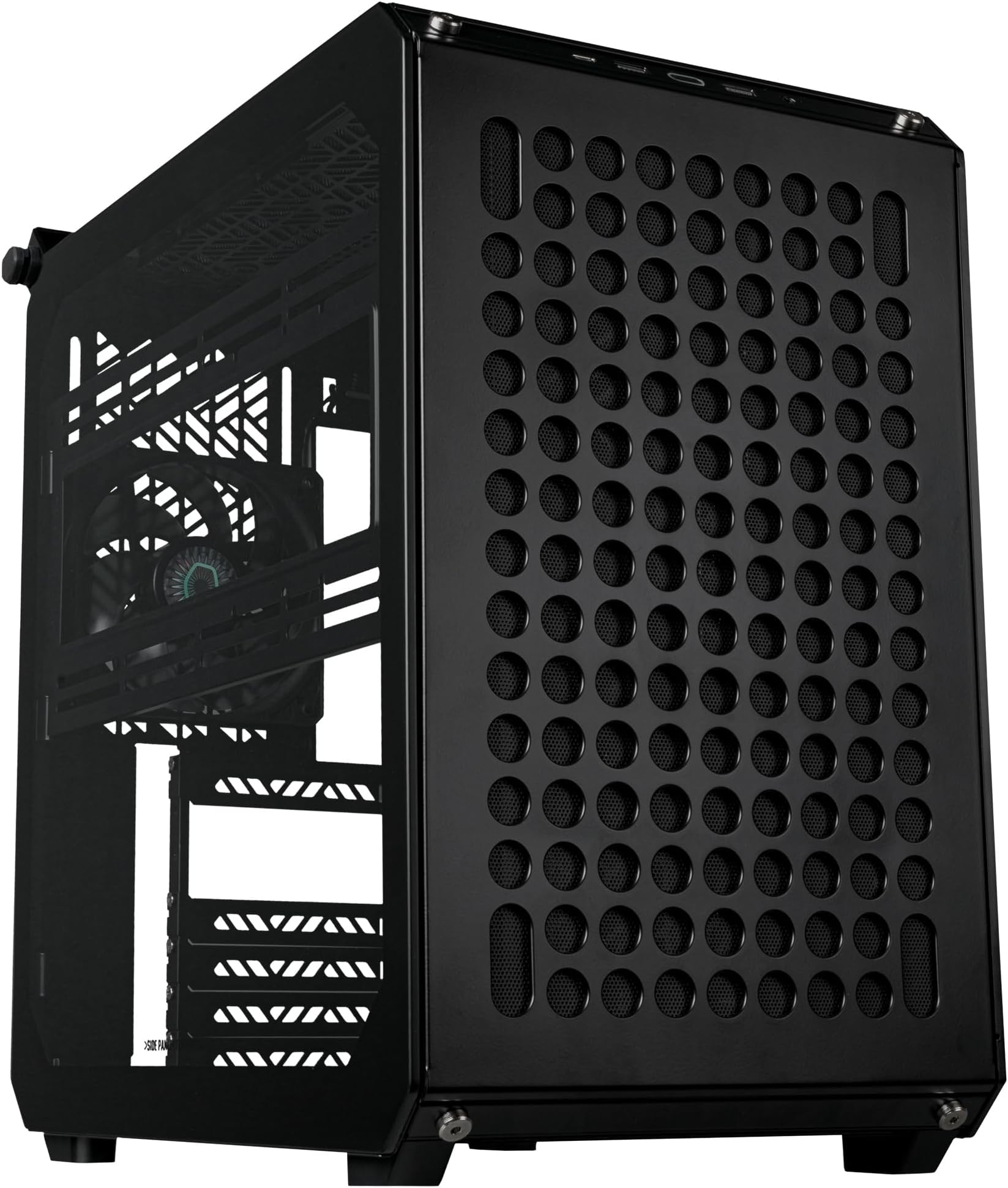 Cooler Master Qube 500 Flatpack - Case PC Mid-Tower ATX, modulare, 1 ventola posteriore nera SF preinstallata 120mm, supporto GPU verticale, supporta scheda madre EATX e doppi radiatori 280mm - Nero