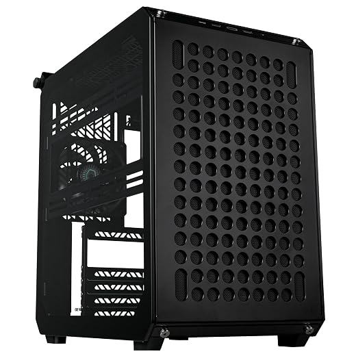 Cooler Master Qube 500 Flatpack - Mid-Tower ATX PC Case, Fully Modular, 1 x 120 mm Pre-Installed SF Black Rear Fan, Vertical GPU Mount, Supports EATX Motherboard & Dual 280 mm Radiators - Black