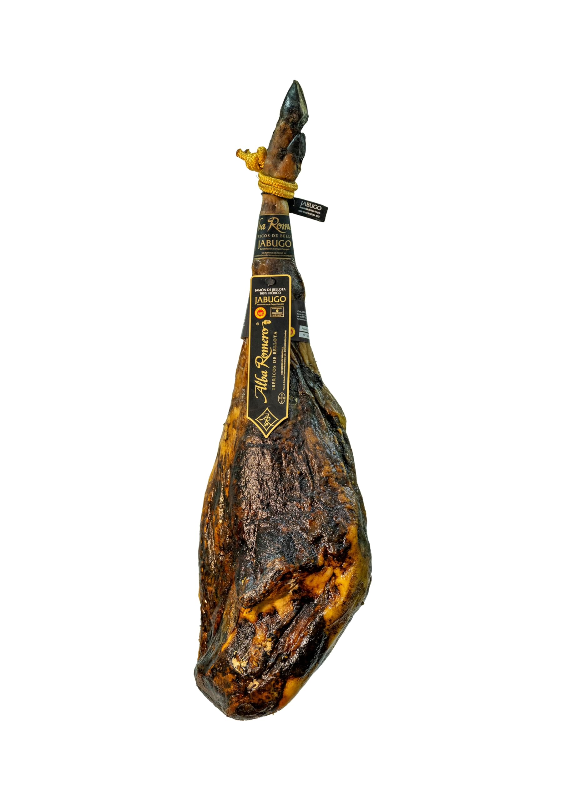 Jamón 100% Ibérico de Bellota DOP Jabugo (Calidad Summun) ALBA ROMERO | Peso aproximado de 8.5 KG | Pieza entera