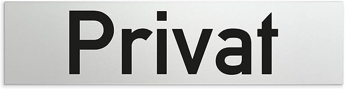 Aluminium Türschild Privat 160 x 40 x 1,5mm (Oberfläche veredelt) • Selbstklebend Aluminium Türschild Privat 160 x 40 x 1,5mm (Oberfläche veredelt) • Selbstklebend