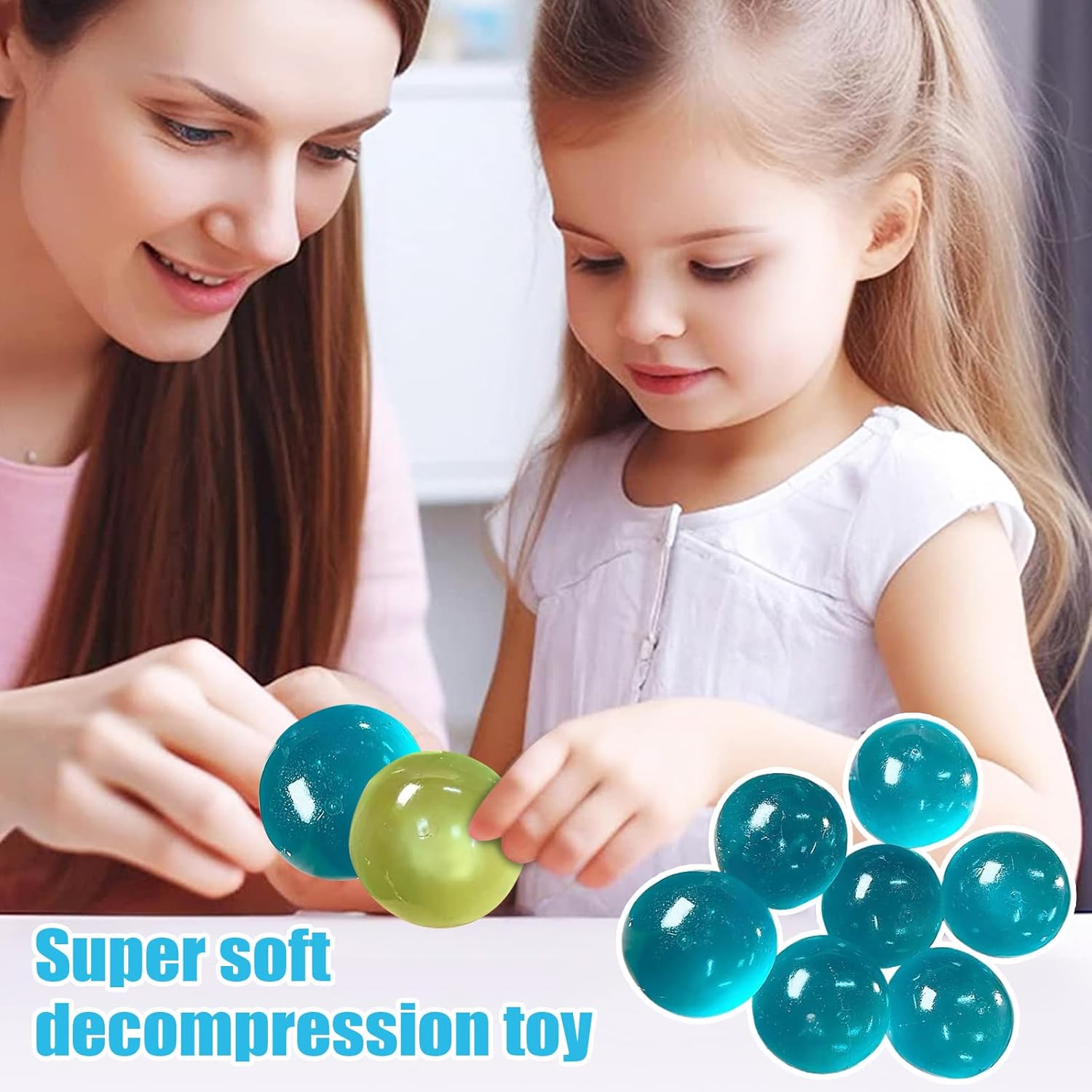 Press & Squeeze Ball Toy, Ultra Soft Slow Rising Texture, Safe Material, Portable Size for Classroom or Office Stress Relief, Cute Simple Design,Brighten Your Day & Chase Boredom Away