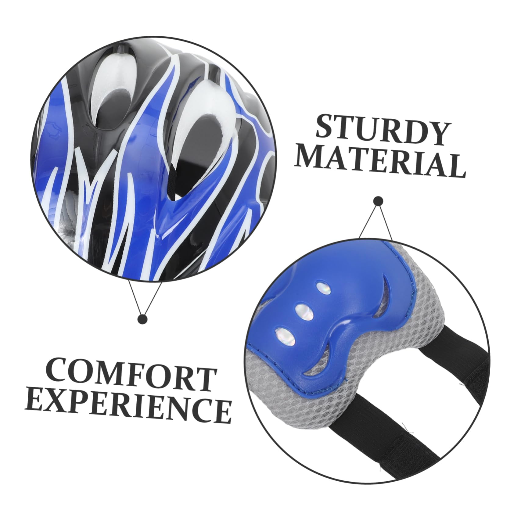 PRETYZOOM 7pièces Casque Réglable pour Skateboard Ensemble De Genouillères Et Coudières pour Garçon Fille Protège-Poignets pour Roller