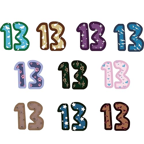 Tuoshei 30 unids eras tour tatuajes temporales número 13 pegatinas de tatuaje accesorios de concierto ídolo accesorios de fiesta de cumpleaños