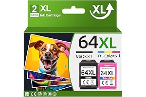 HP 64XL Ink Cartridges, Black & Color, Ink Cartridge Combo Pack for...