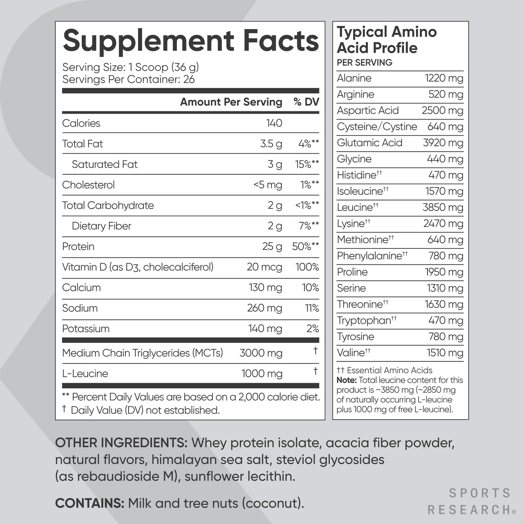 Sports Research® Whey Protein Isolate Powder, Creamy Vanilla (2lb Bag) — Amazon image 5