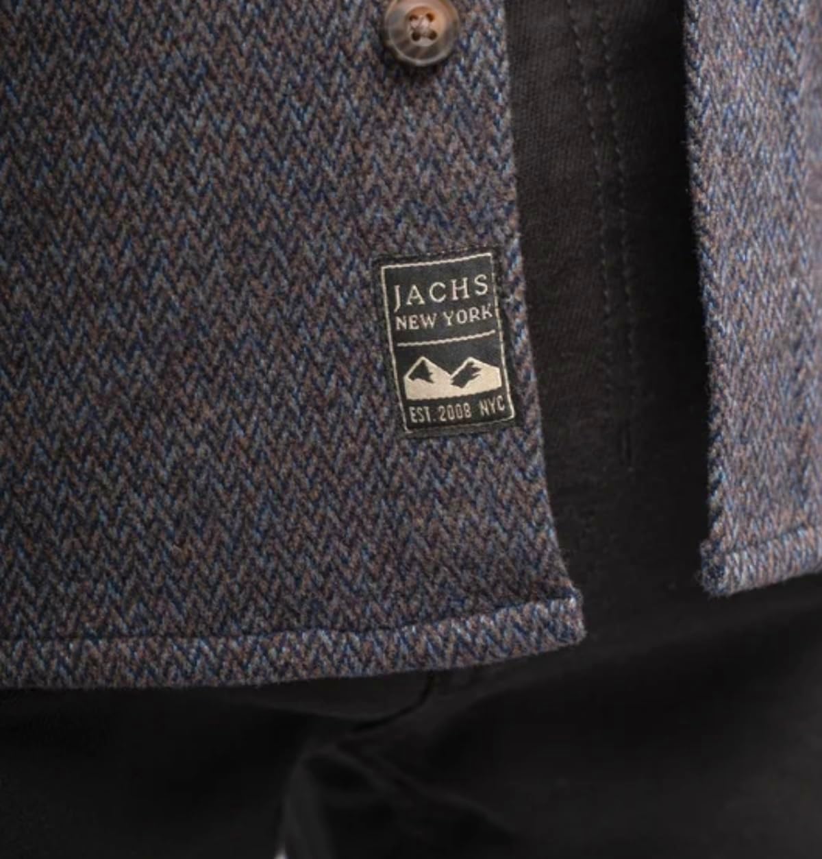 Jachs New York Men's Long Sleeve Button Up Brushed Flannel Shirt (US, Alpha, Medium, Blue) - Image 6