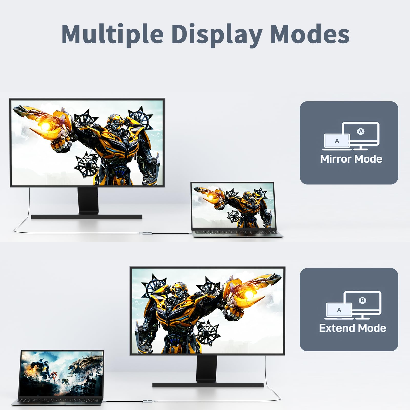 Adaptador USB C a HDMI 4K@60Hz, USB 3.0, 100W PD Carga Rápida, Hub Tipo C para MacBook Pro/Air, iPad Pro, Samsung