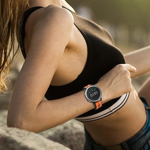Miniatura 6 de ISABAKE Correa de silicona de liberación rápida de 0.86 pulgadas de repuesto para Garmin Vivoactive 4, Garmin Venu 2, Samsung Gear S3 Frontier,
