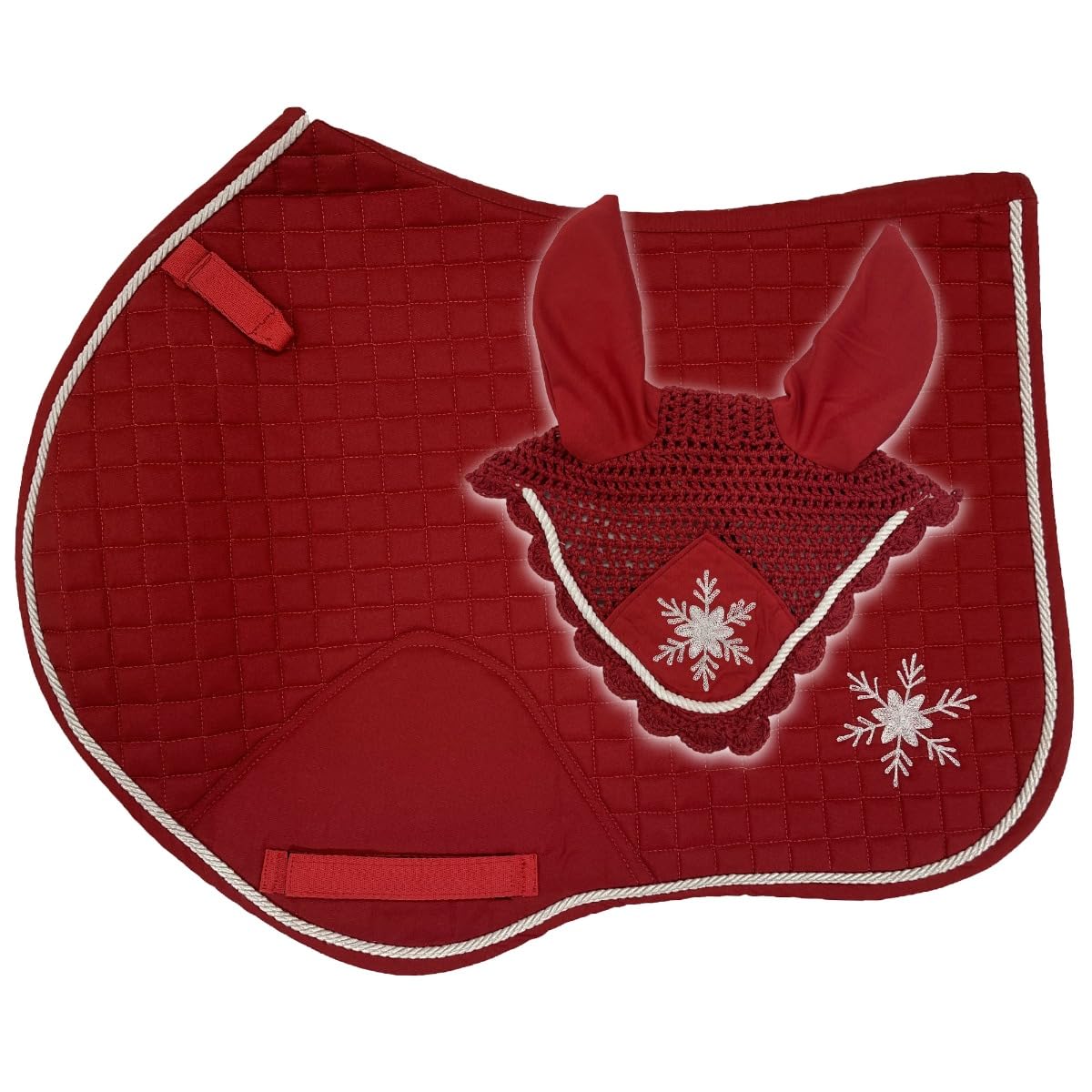 Horses Set Sottosella + Cuffietta Christmas, Stile e Comfort per Il Tuo Cavallo da Tosoni Selleria