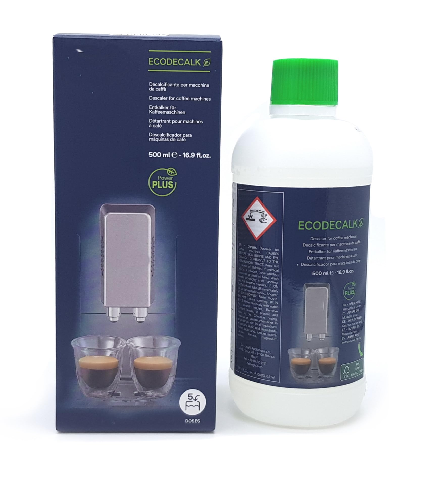 Descalcificador compatible con DeLonghi 500 ml Líquido para cafetera expreso Magnifica s compatible con Nespresso