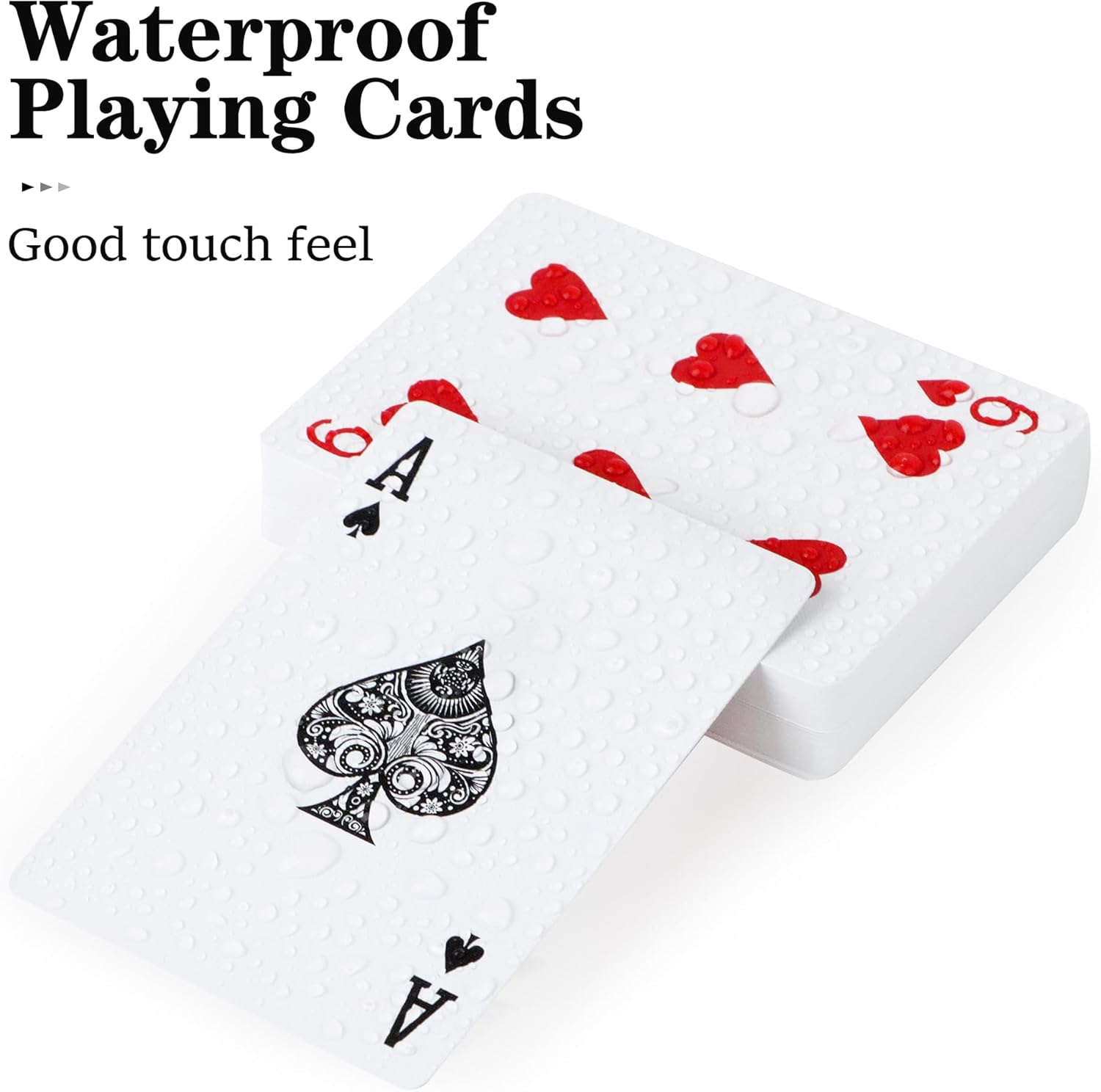 Plastic Playing Cards Waterproof Playing Cards 2 Pack,Decks of Poker Cards Set for Adults,Poker Size Regular Index,Suitable for Various Cards Games,Bridge,Pinochle,Cartas