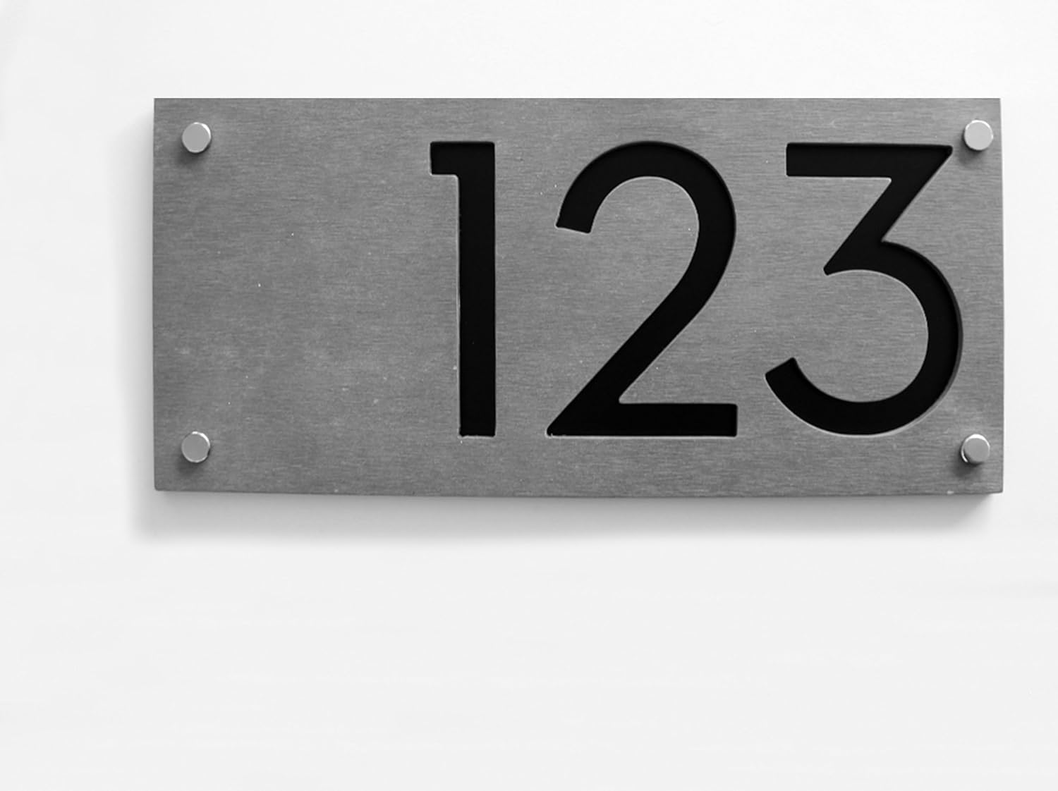 Modern House Numbers Fiber Cement Address Plaques. Font style Architectural