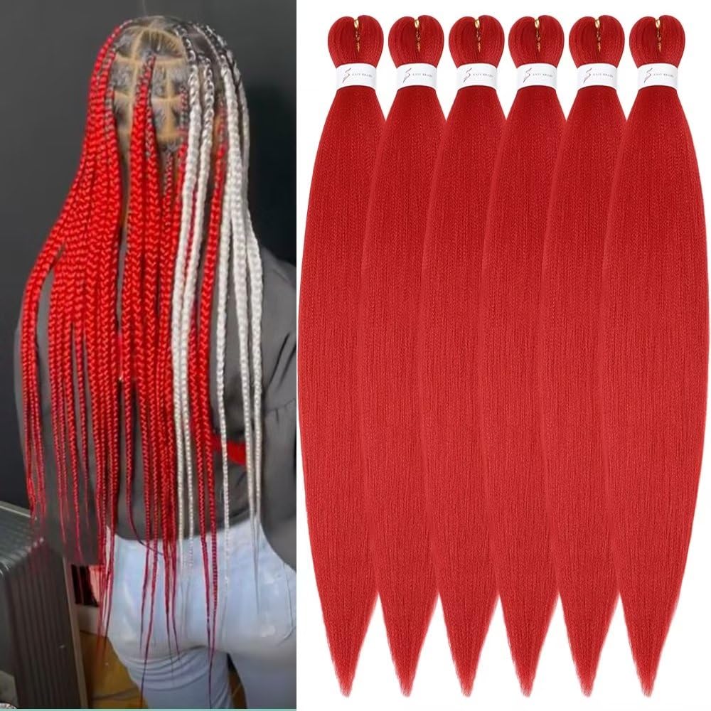 YDDM Capelli Per Treccine Africane Rosa Extension Treccine Texture Yaki Easy Install per Principianti 20 Pollici 3 Pezzi Capelli Leggeri e Naturali per Box Braids, Twist e Crochet — view 19
